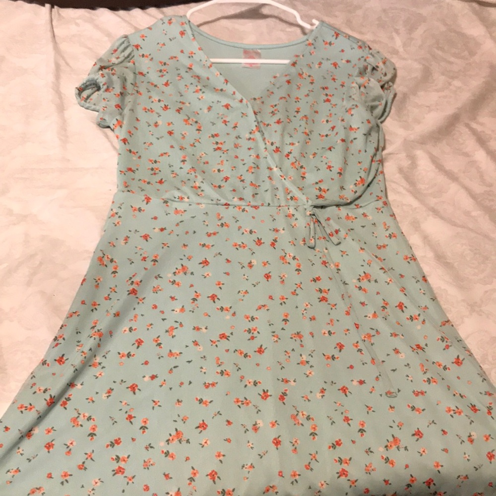 Blue floral dress